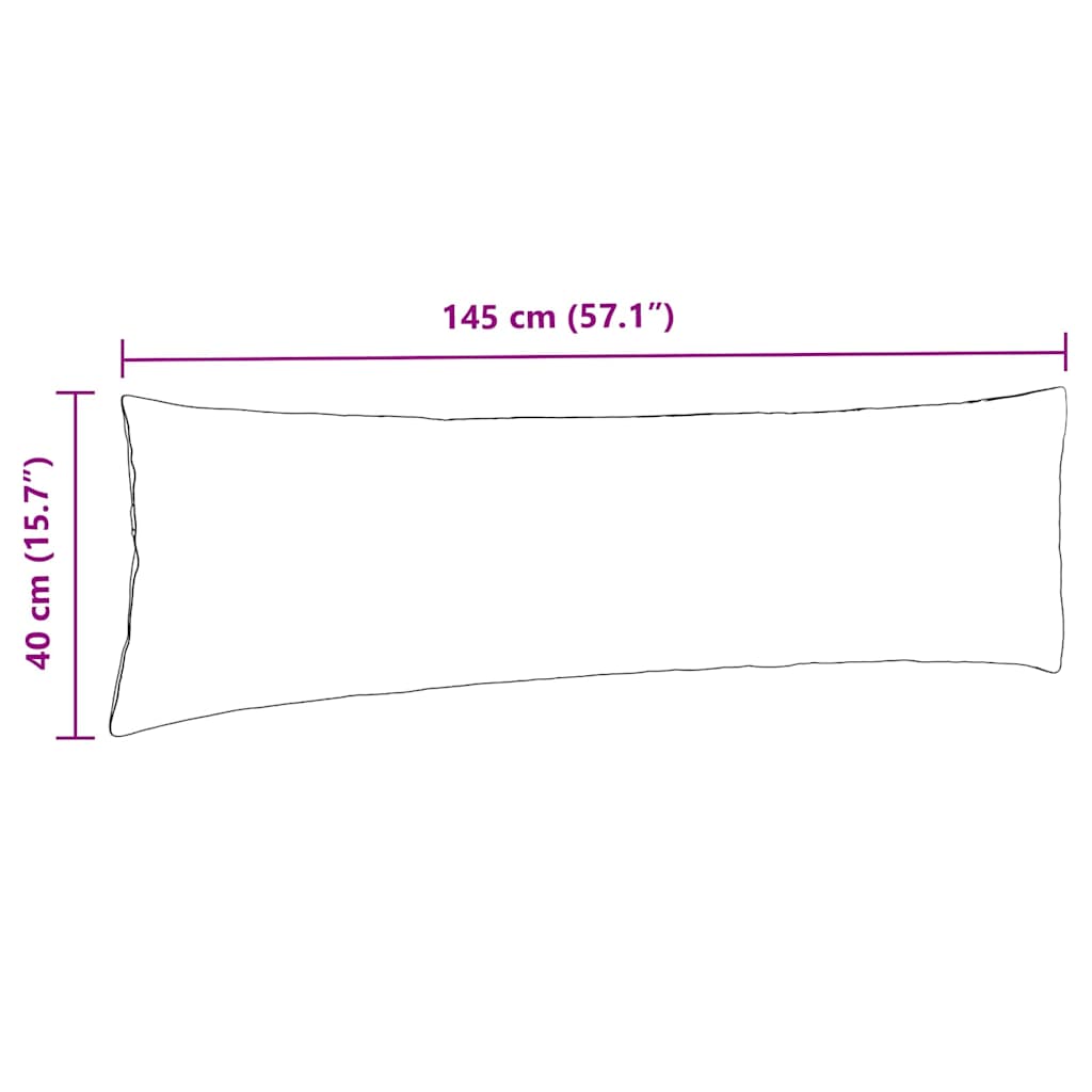 vidaXL Poduszki na sofę 2 pcs Czarny 145 x 40 cm tkanina