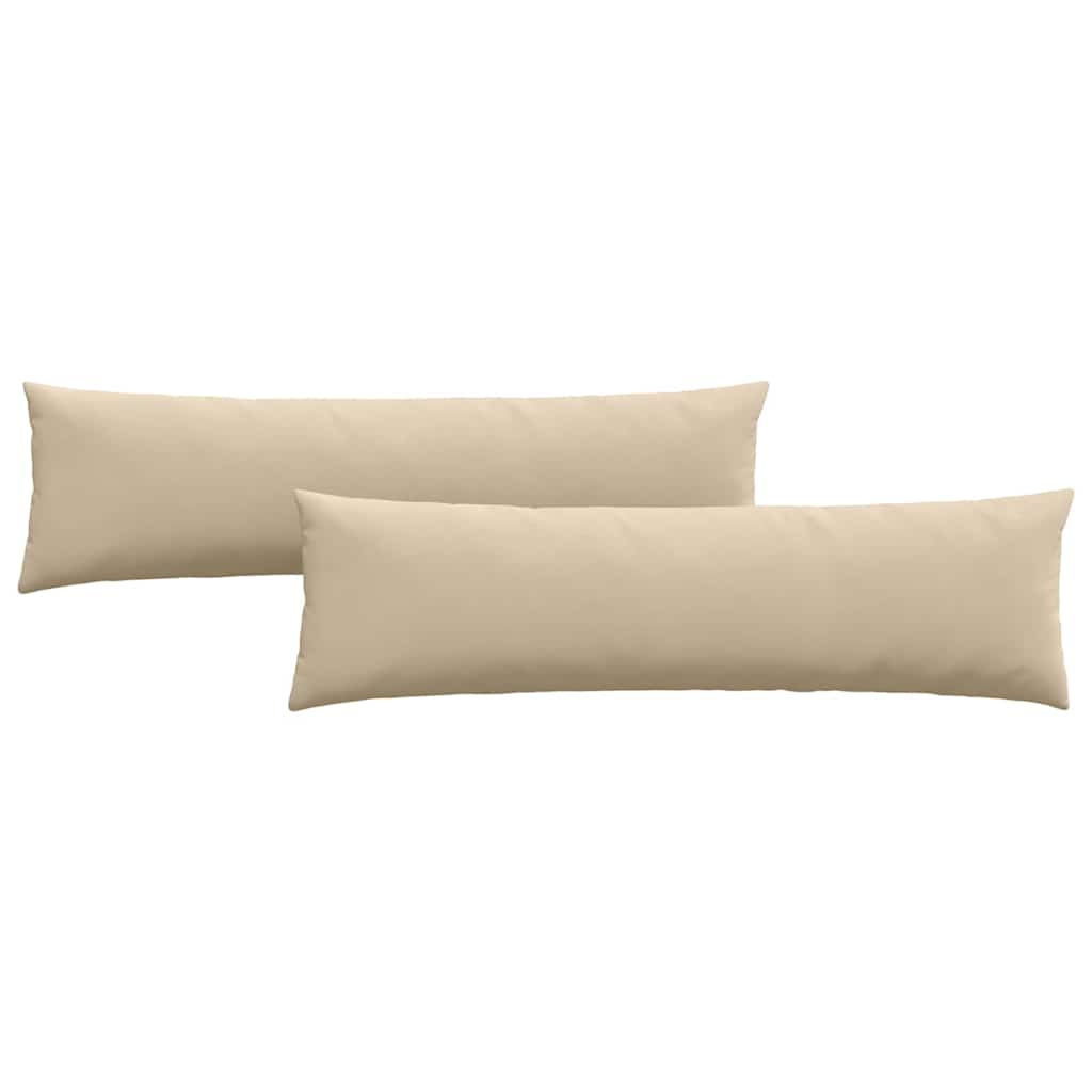 vidaXL Poduszki na sofę 2 pcs Kremowy 145 x 40 cm tkanina