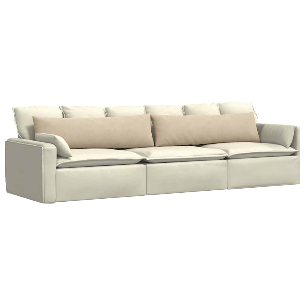 vidaXL Poduszki na sofę 2 pcs Kremowy 145 x 40 cm tkanina