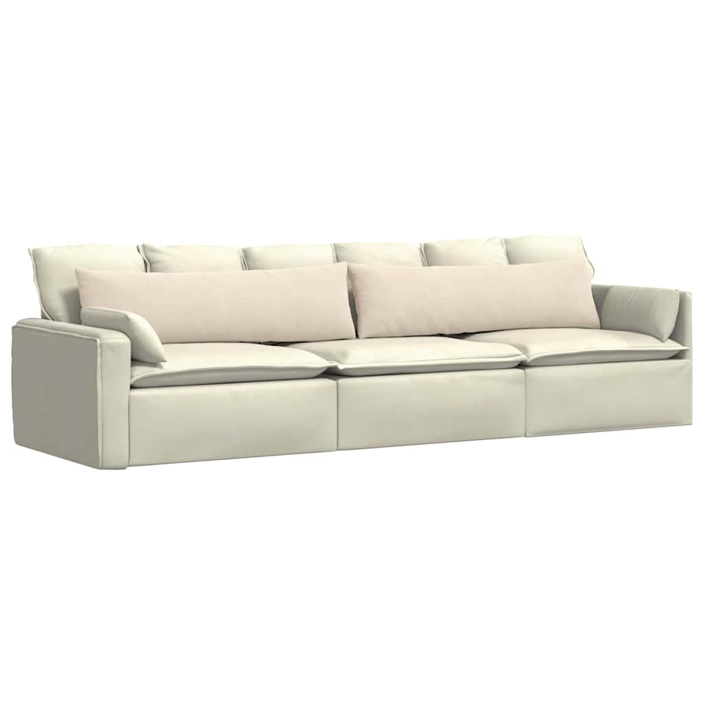 vidaXL Poduszki na sofę 2 pcs Beżowy 145 x 40 cm tkanina