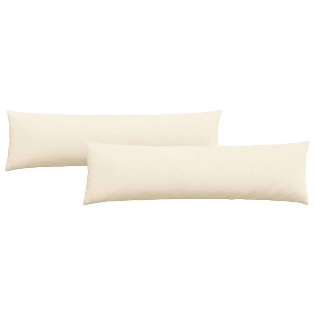 vidaXL Poduszki na sofę 2 pcs Kremowy 145 x 40 cm Tkanina sztruksowa