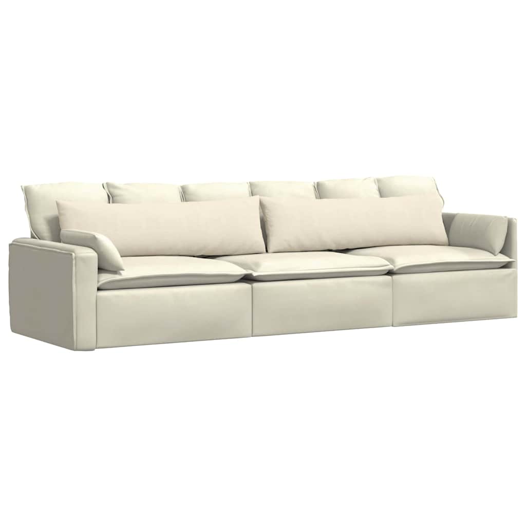 vidaXL Poduszki na sofę 2 pcs Kremowy 145 x 40 cm Tkanina sztruksowa