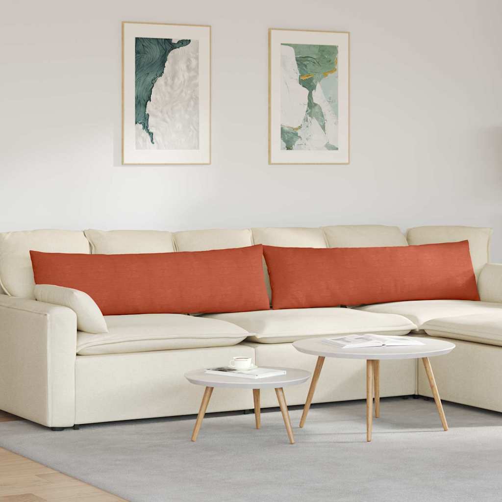 vidaXL Poduszki na sofę 2 pcs Czerwono-pomarańczowy 145 x 40 cm
