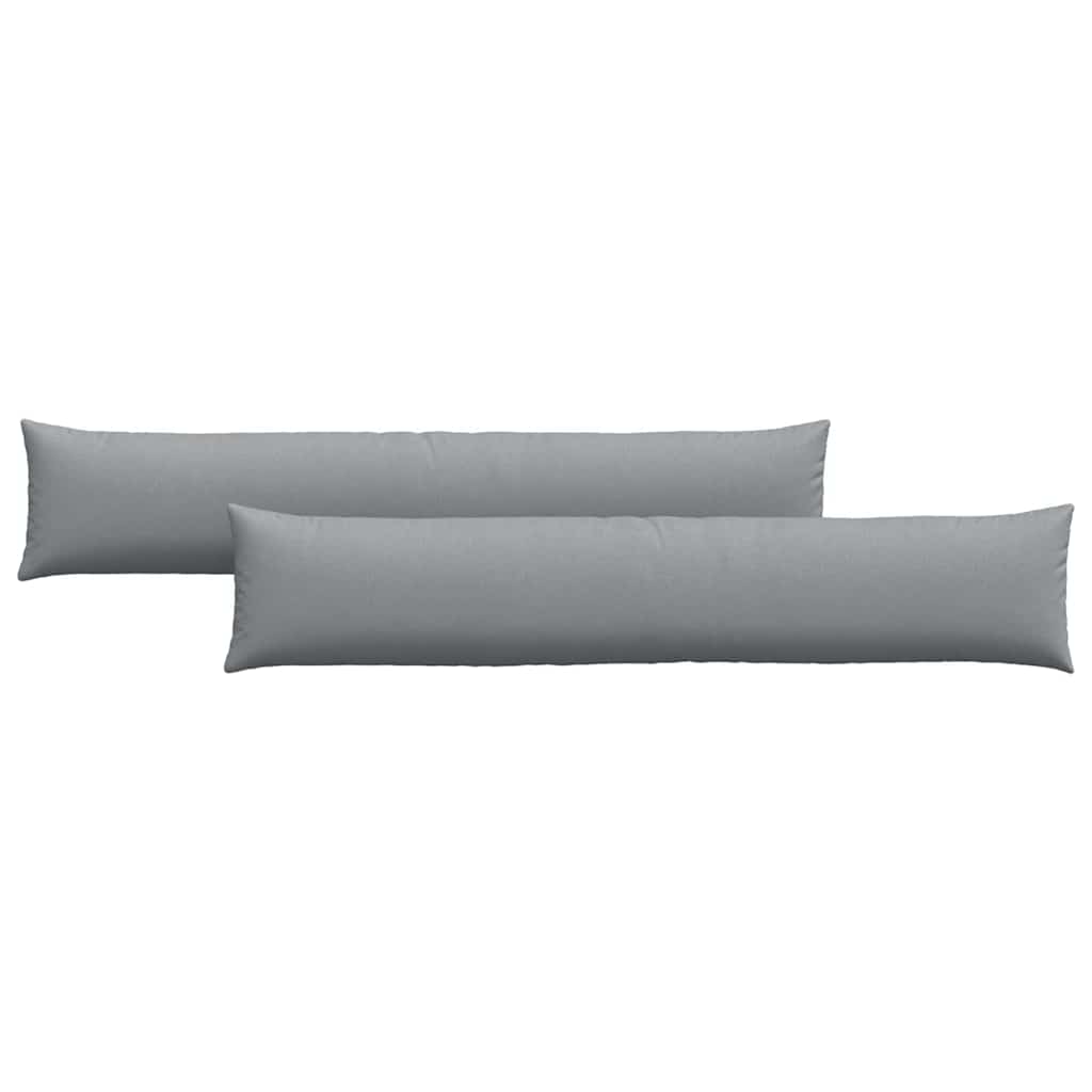 vidaXL Poduszki na sofę 2 pcs Jasnoszary 200 x 40 cm tkanina