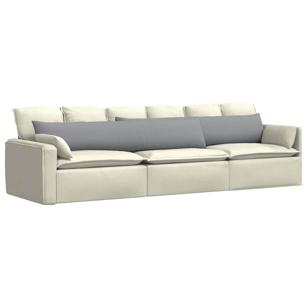 vidaXL Poduszki na sofę 2 pcs Jasnoszary 200 x 40 cm tkanina