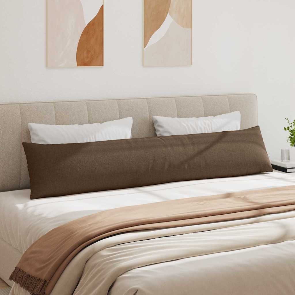 vidaXL Poduszki na sofę 2 pcs Brązowy 200 x 40 cm tkanina