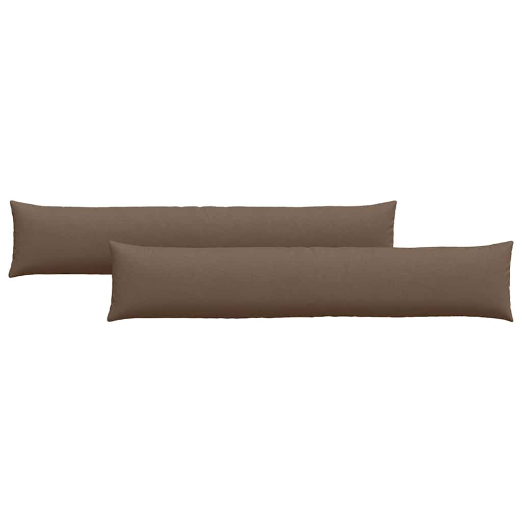 vidaXL Poduszki na sofę 2 pcs Brązowy 200 x 40 cm tkanina