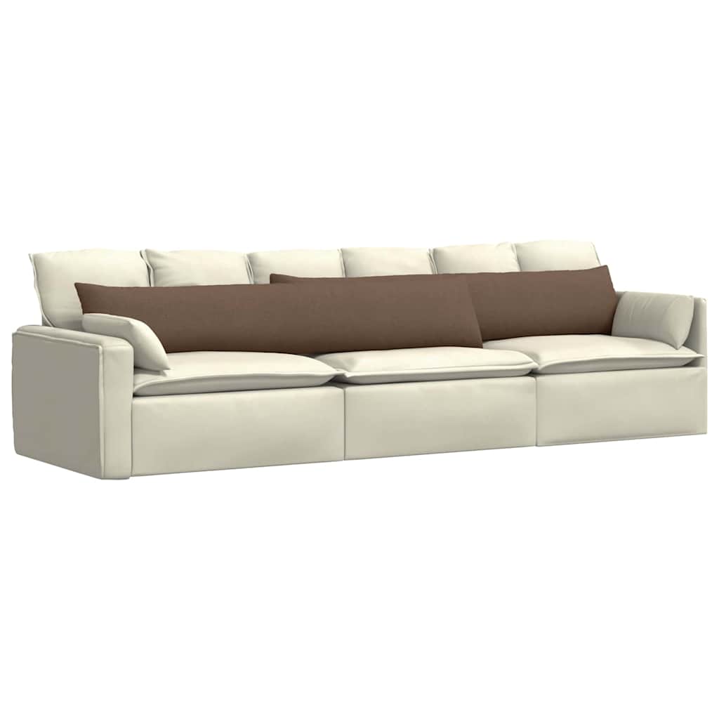 vidaXL Poduszki na sofę 2 pcs Brązowy 200 x 40 cm tkanina