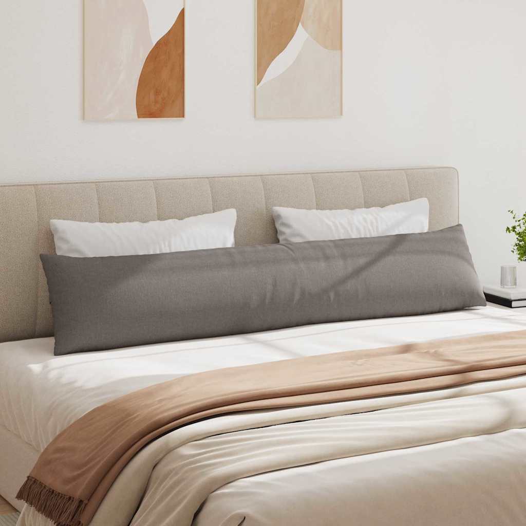 vidaXL Poduszki na sofę 2 pcs Ciemnoszary 200 x 40 cm tkanina