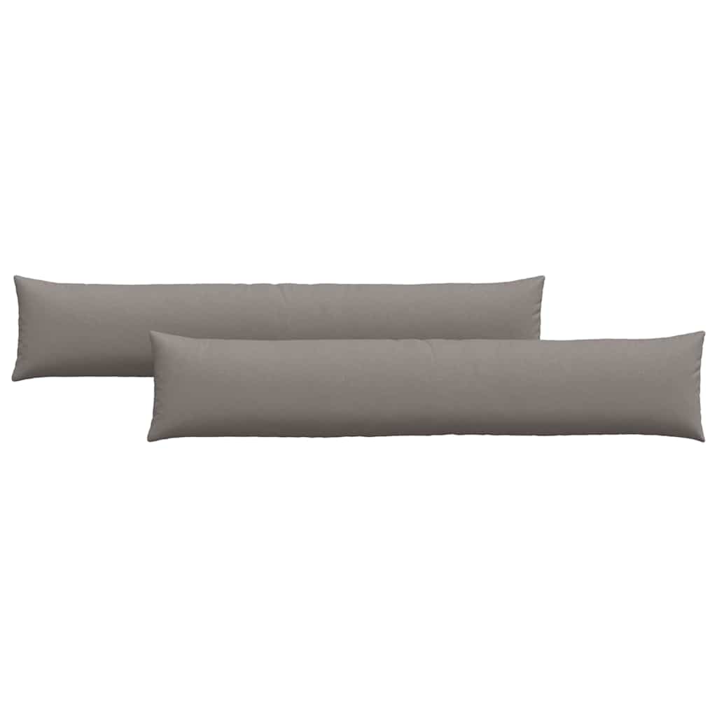 vidaXL Poduszki na sofę 2 pcs Ciemnoszary 200 x 40 cm tkanina