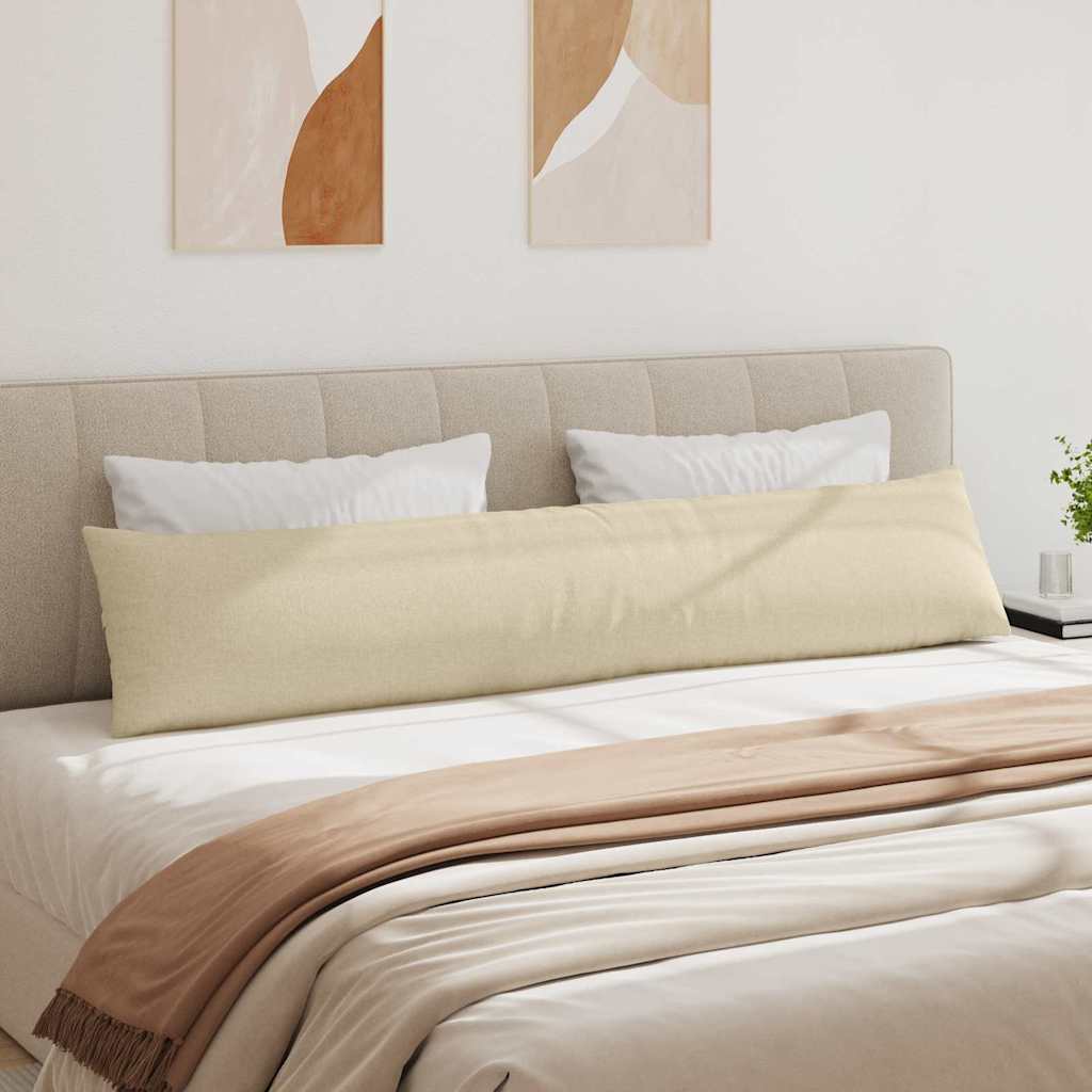 vidaXL Poduszki na sofę 2 pcs Kremowy 200 x 40 cm tkanina