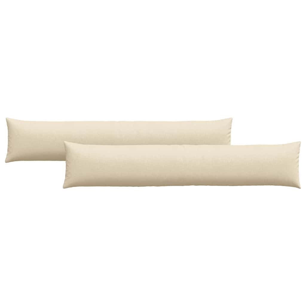 vidaXL Poduszki na sofę 2 pcs Kremowy 200 x 40 cm tkanina