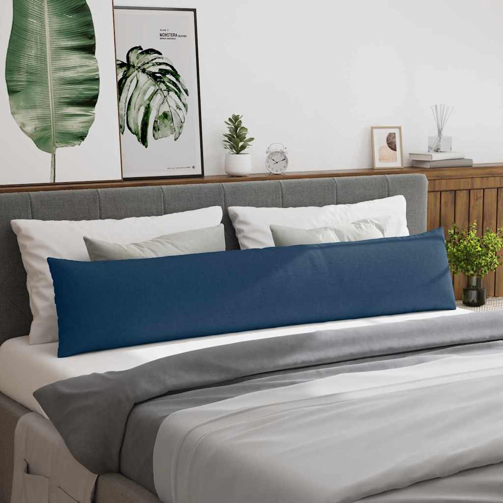 vidaXL Poduszki na sofę 2 pcs Niebieski 200 x 40 cm tkanina