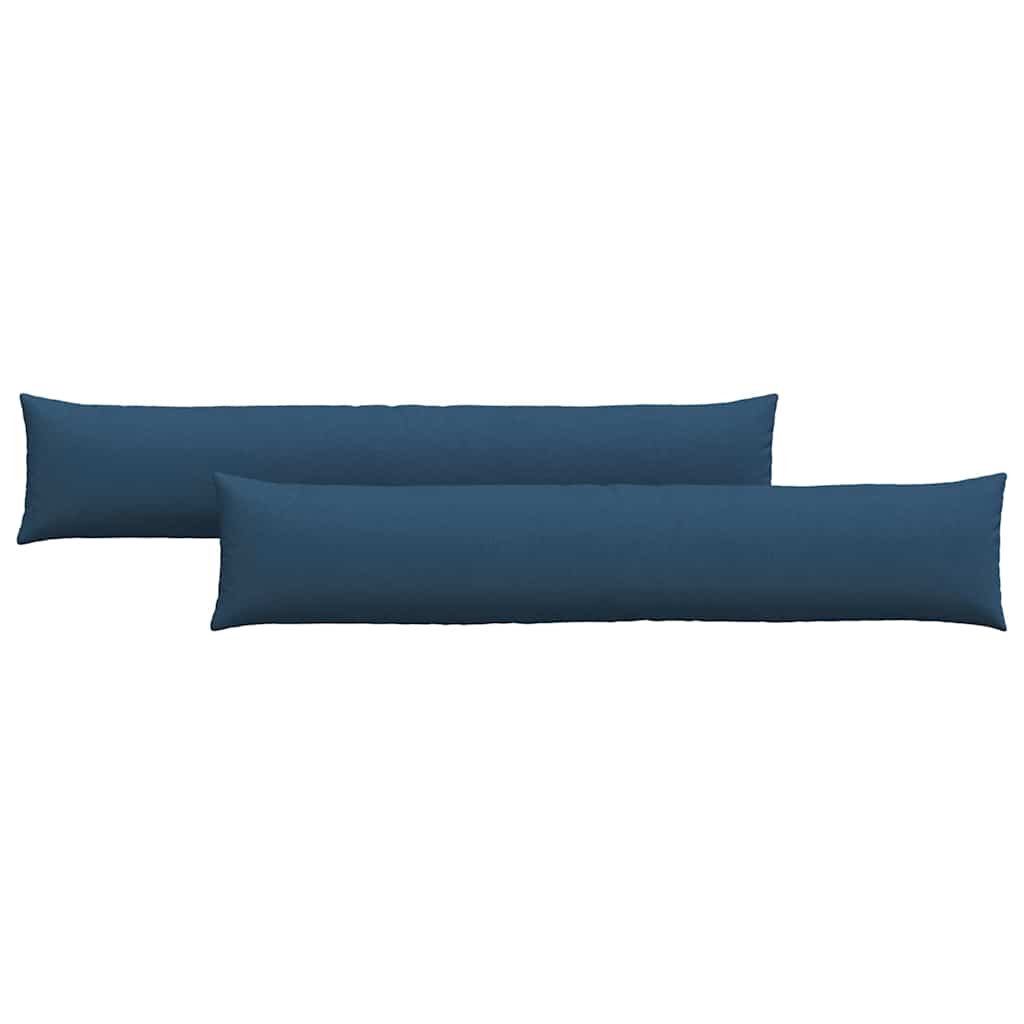 vidaXL Poduszki na sofę 2 pcs Niebieski 200 x 40 cm tkanina