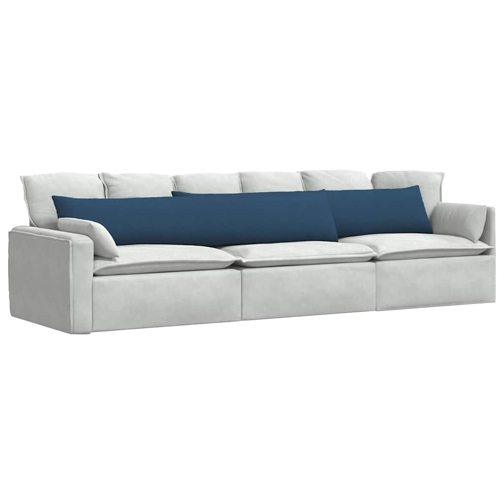vidaXL Poduszki na sofę 2 pcs Niebieski 200 x 40 cm tkanina
