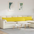 vidaXL Poduszki na sofę 2 pcs Jasnożółty 200 x 40 cm tkanina
