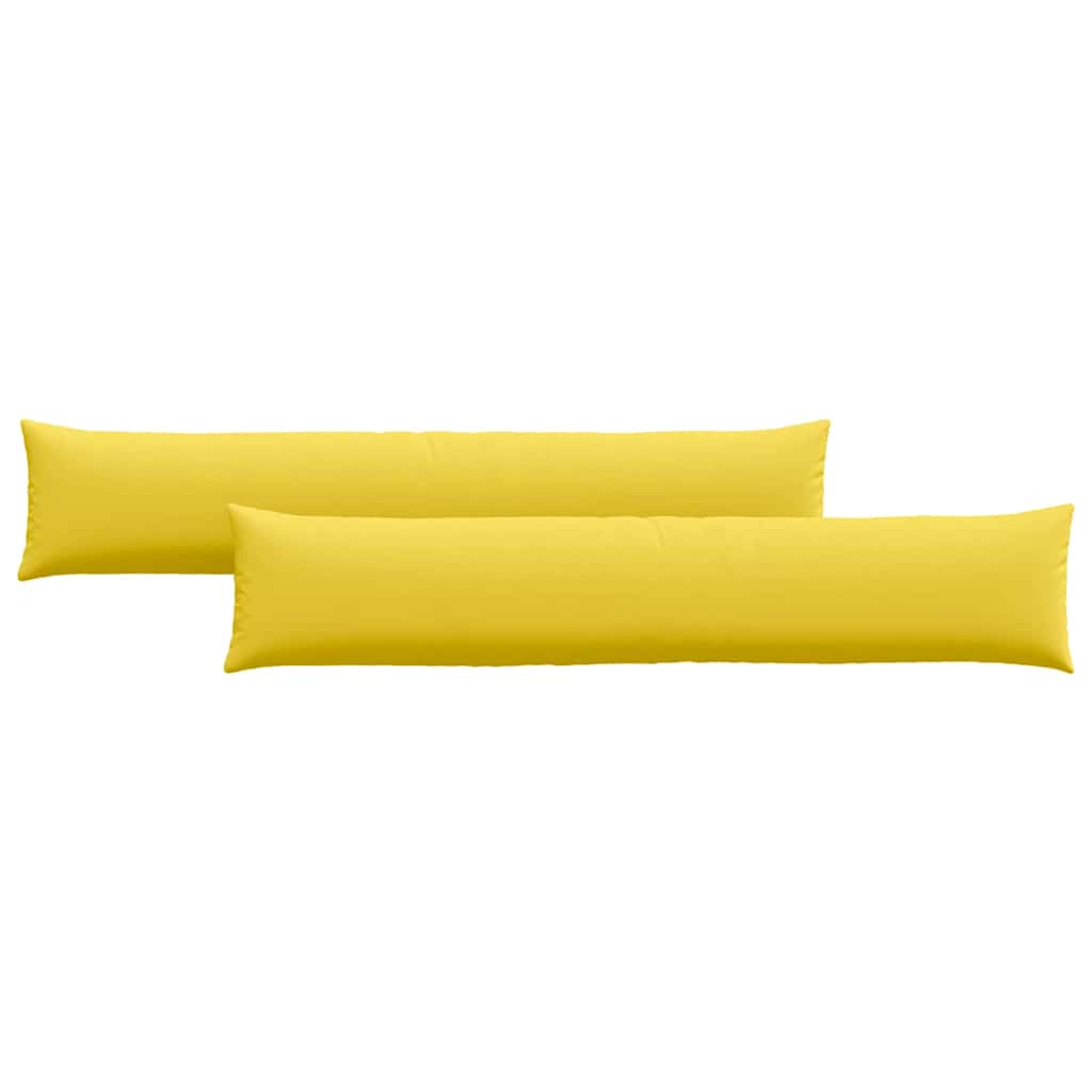 vidaXL Poduszki na sofę 2 pcs Jasnożółty 200 x 40 cm tkanina