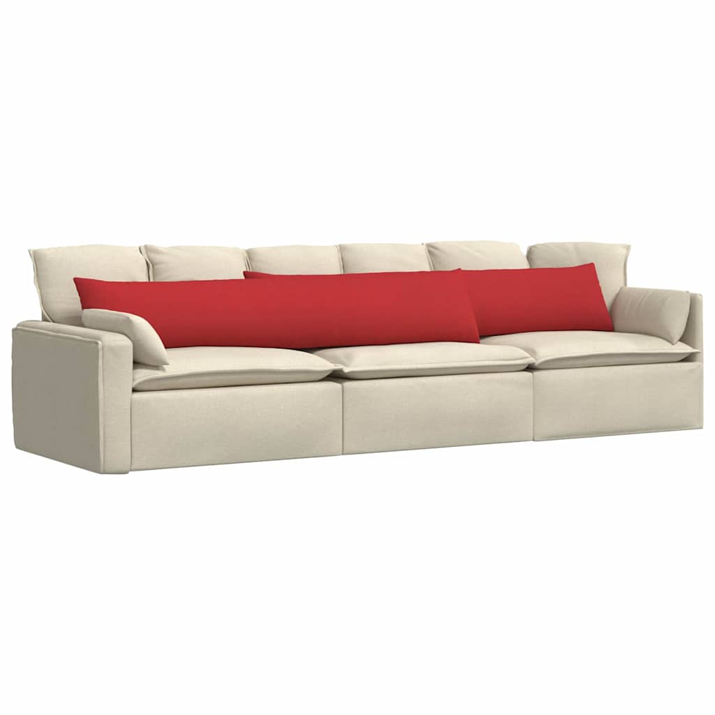 vidaXL Poduszki na sofę 2 pcs Czerwony 200 x 40 cm tkanina