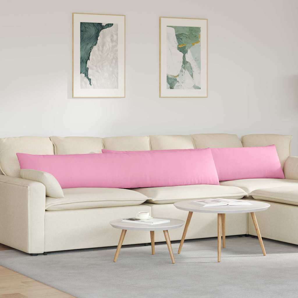 vidaXL Poduszki na sofę 2 pcs Różowy 200 x 40 cm tkanina