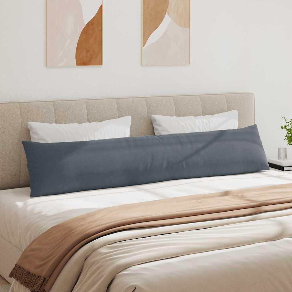 vidaXL Poduszki na sofę 2 pcs Ciemnoszary 200 x 40 cm