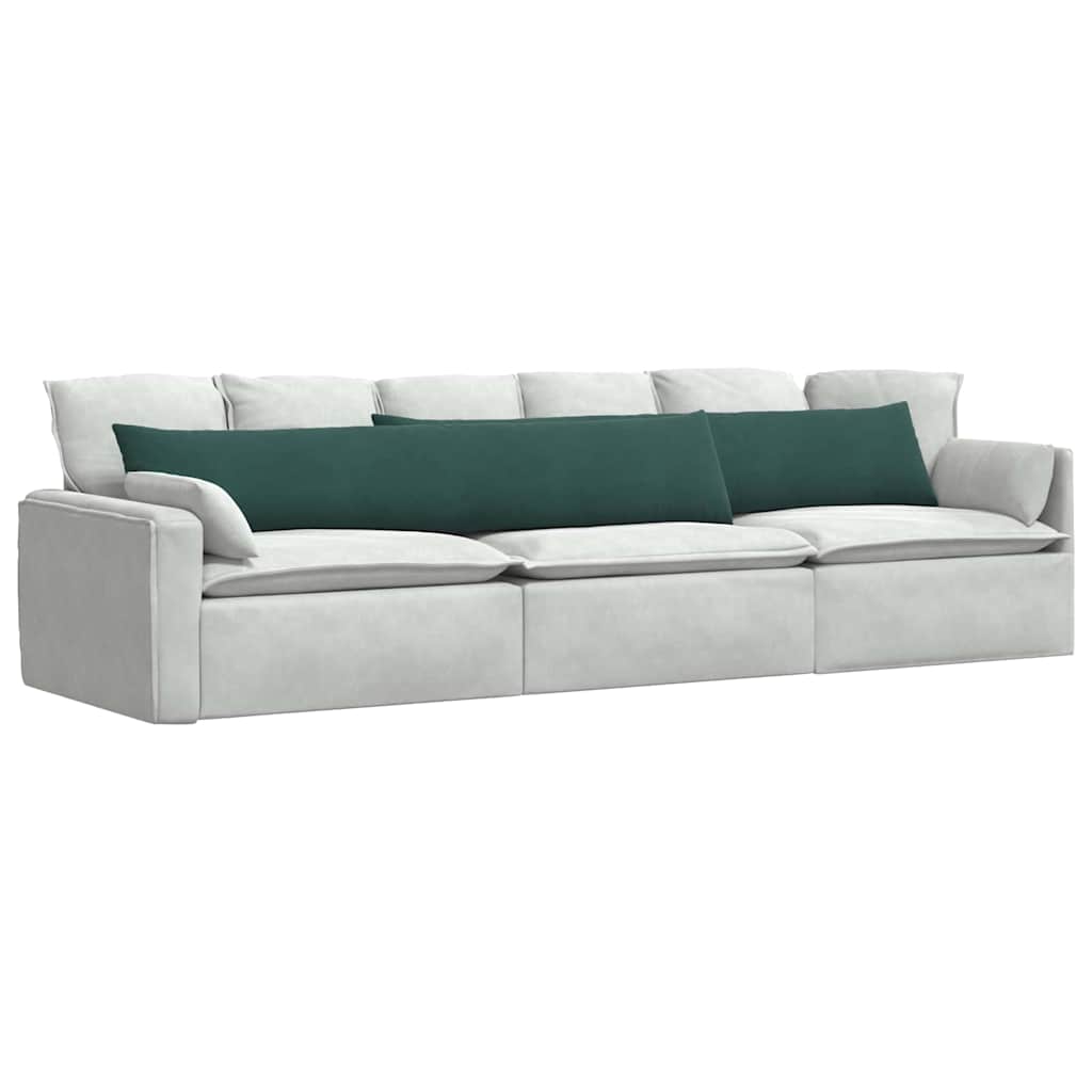 vidaXL Poduszki na sofę 2 pcs Ciemnozielony 200 x 40 cm