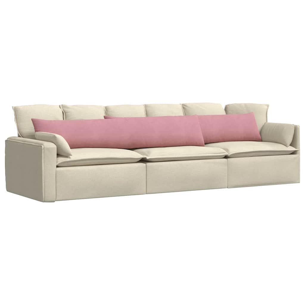 vidaXL Poduszki na sofę 2 pcs Różowy 200 x 40 cm Tkanina sztruksowa