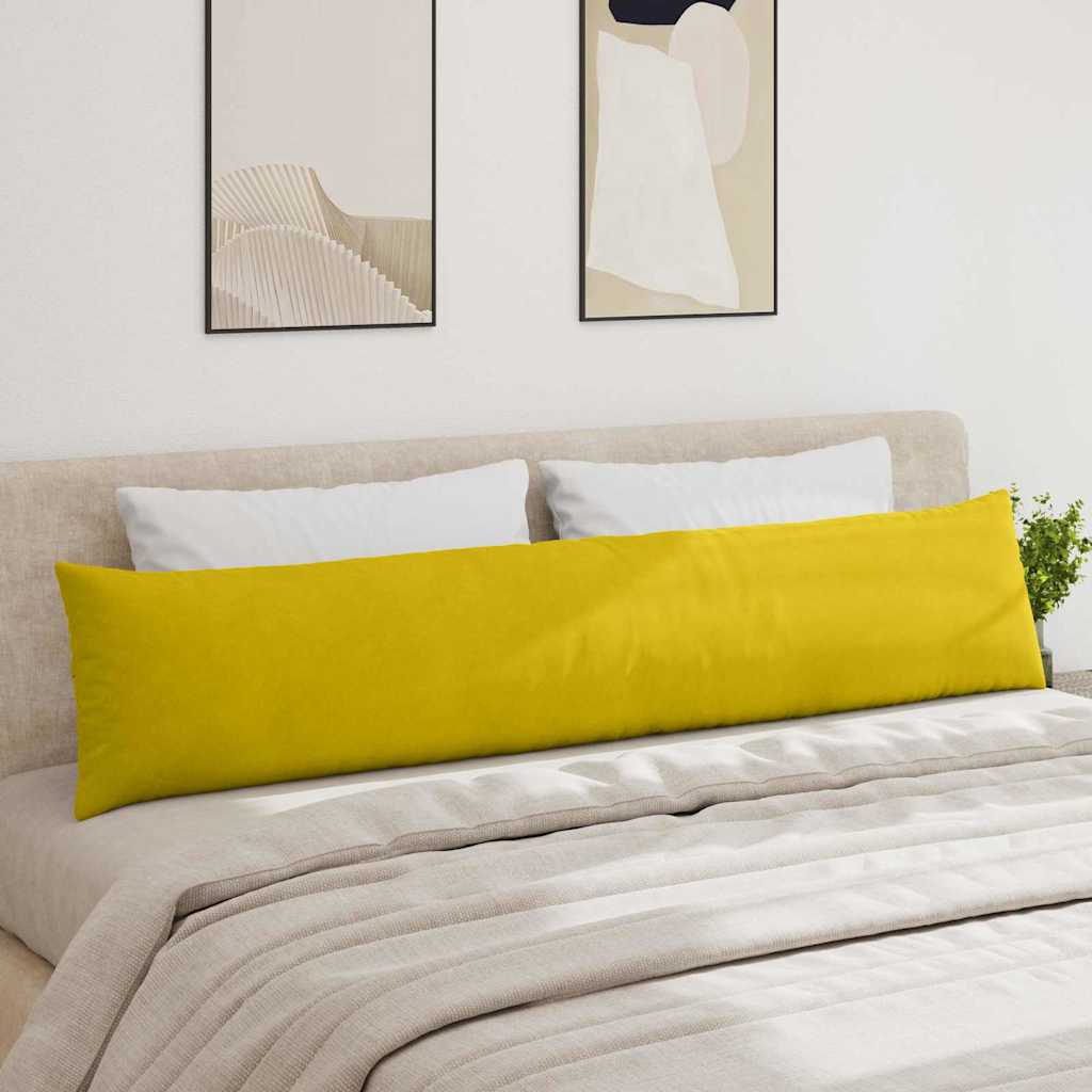 vidaXL Poduszki na sofę 2 pcs Żółty 200 x 40 cm Tkanina sztruksowa