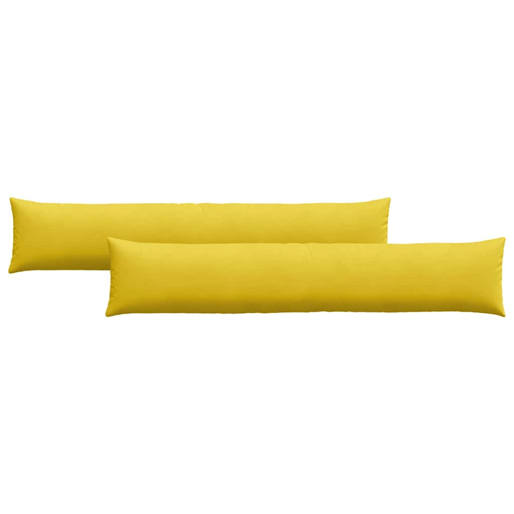 vidaXL Poduszki na sofę 2 pcs Żółty 200 x 40 cm Tkanina sztruksowa