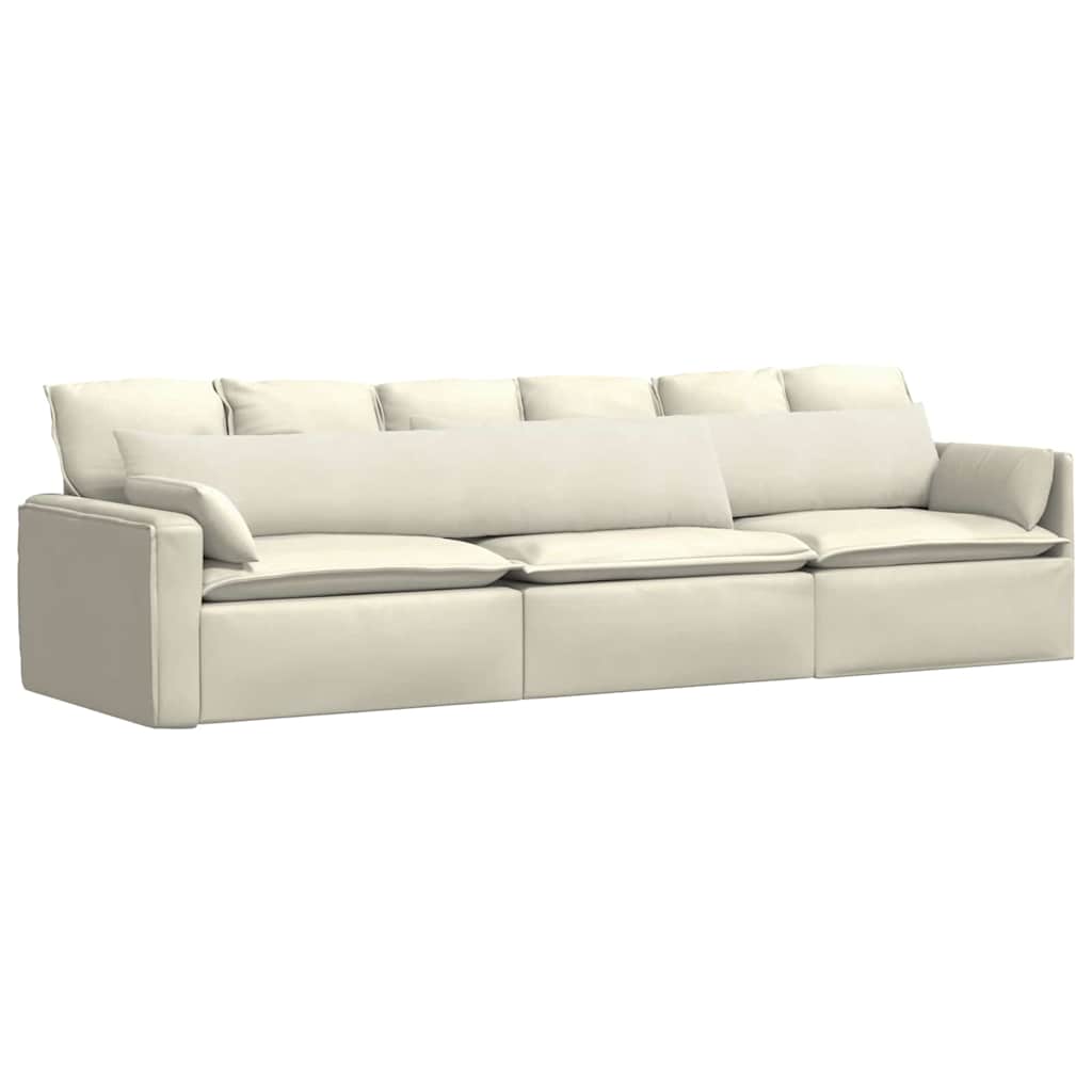 vidaXL Poduszki na sofę 2 pcs Kremowy 200 x 40 cm Tkanina sztruksowa
