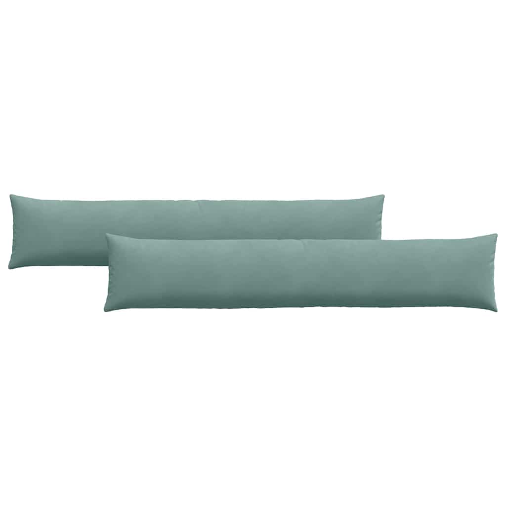 vidaXL Poduszki na sofę 2 pcs Zielony morski 200 x 40 cm