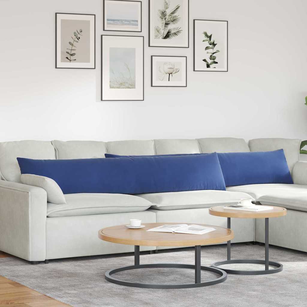vidaXL Poduszki na sofę 2 pcs Niebieski policyjny 200 x 40 cm