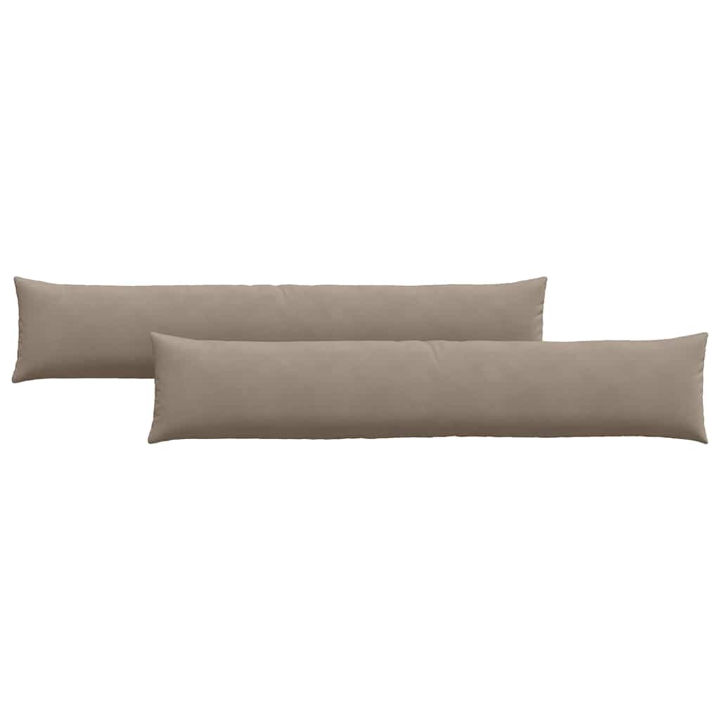 vidaXL Poduszki na sofę 2 pcs Ciemnoszary 200 x 40 cm tkanina