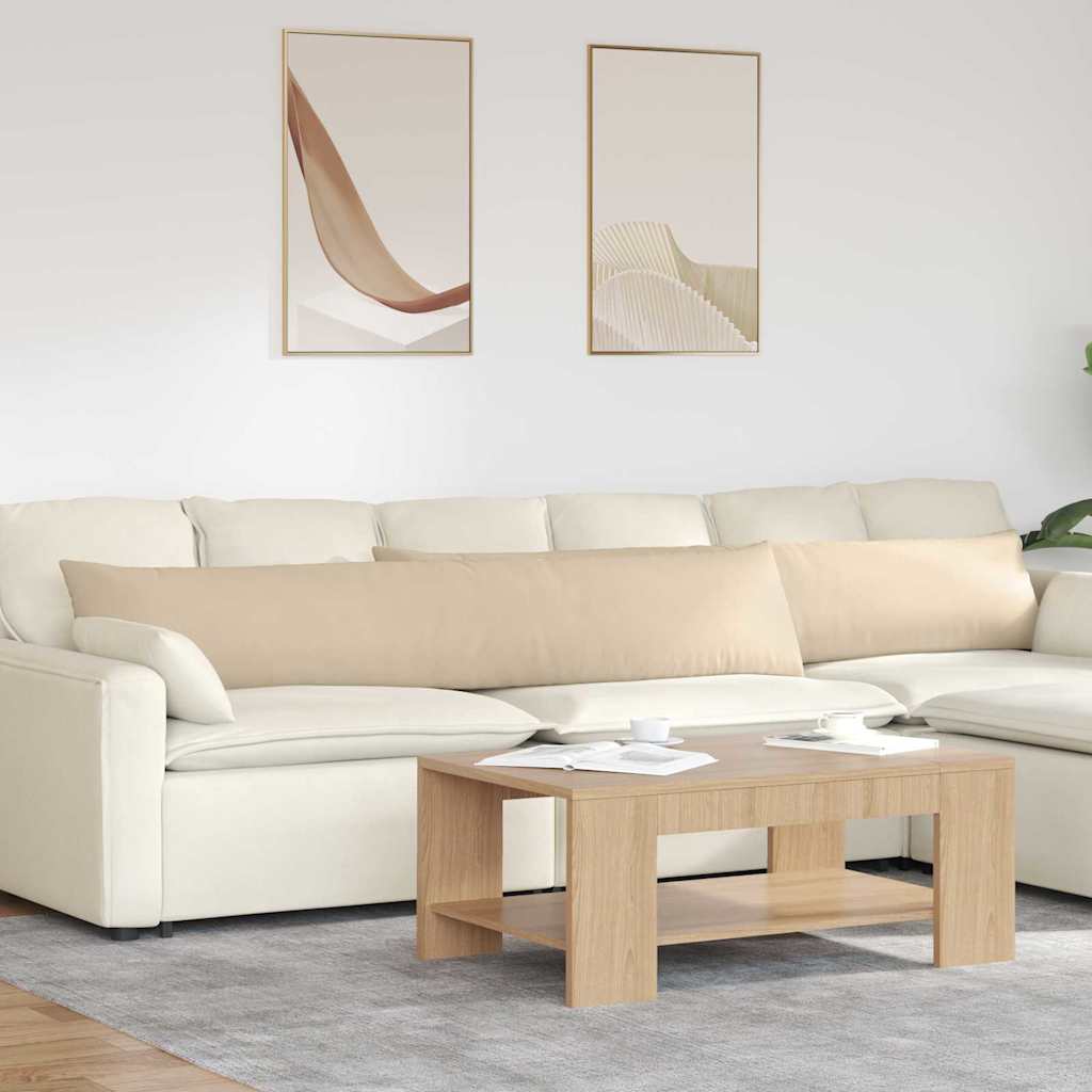 vidaXL Poduszki na sofę 2 pcs Kremowy 200 x 40 cm tkanina