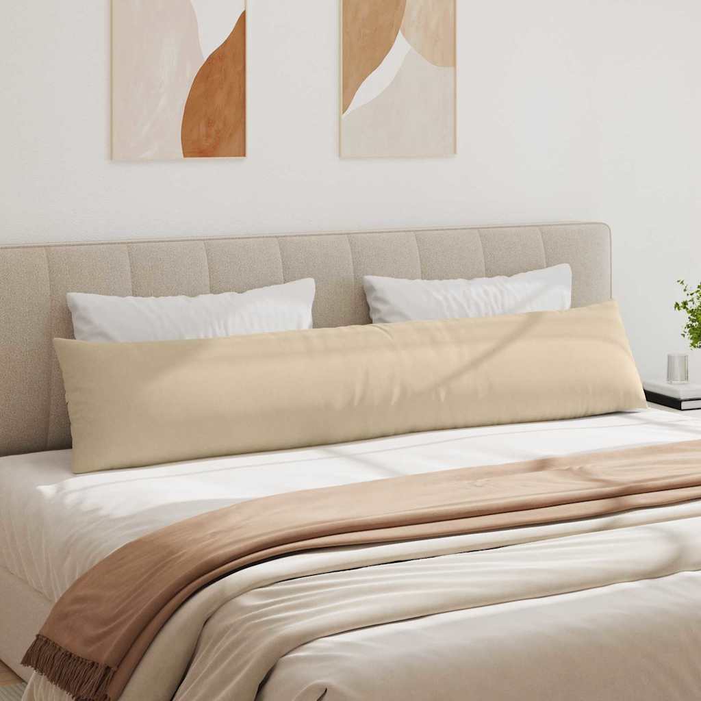 vidaXL Poduszki na sofę 2 pcs Kremowy 200 x 40 cm tkanina