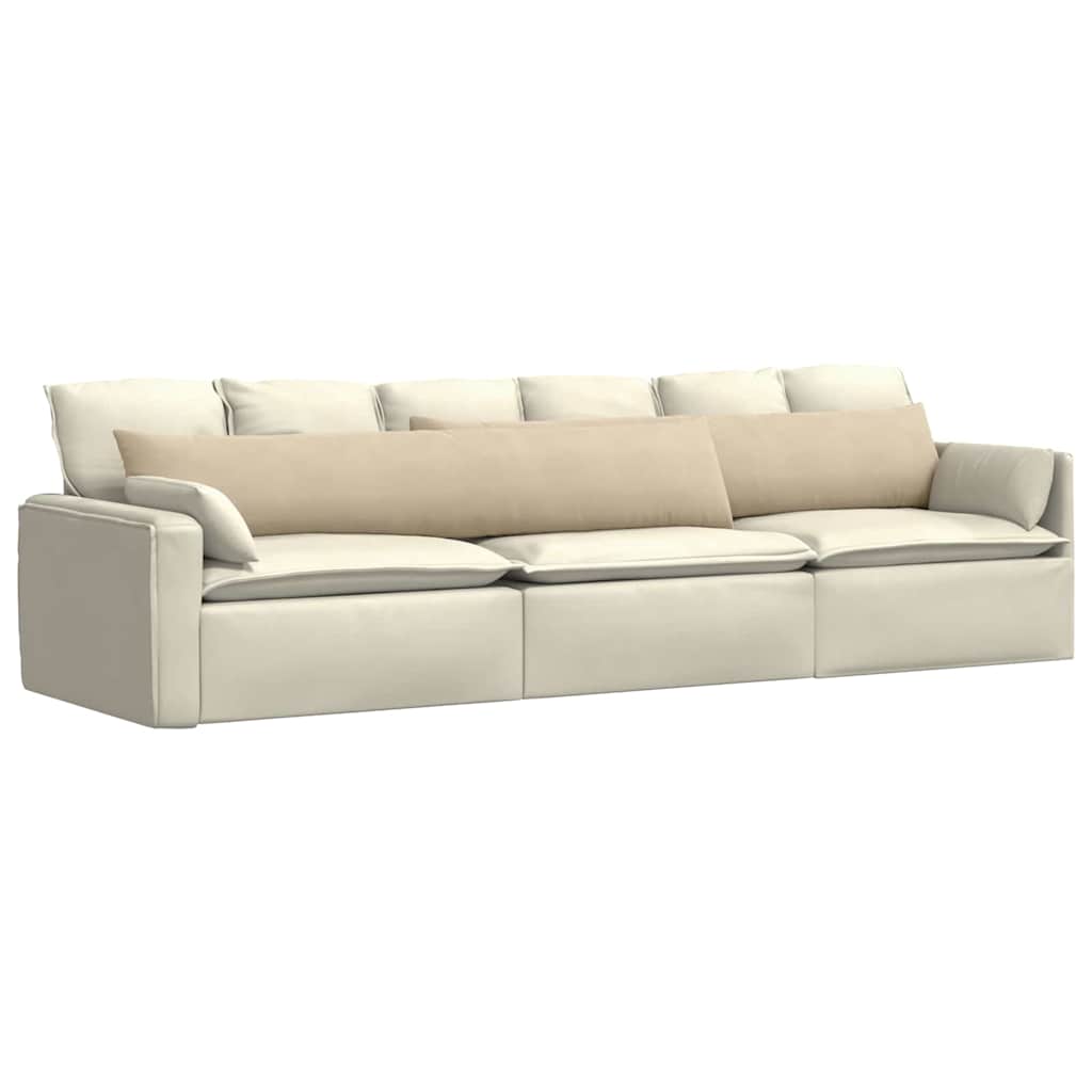 vidaXL Poduszki na sofę 2 pcs Kremowy 200 x 40 cm tkanina