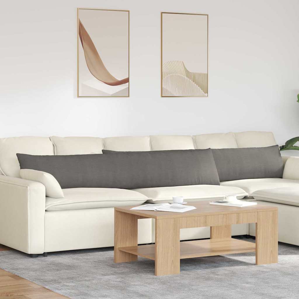 vidaXL Poduszki na sofę 2 pcs Jasnoszary 200 x 40 cm