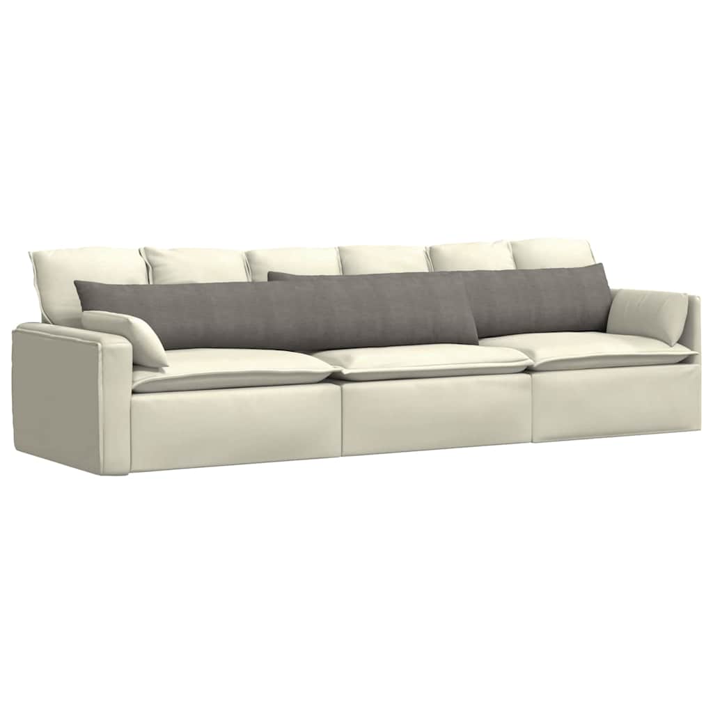 vidaXL Poduszki na sofę 2 pcs Jasnoszary 200 x 40 cm