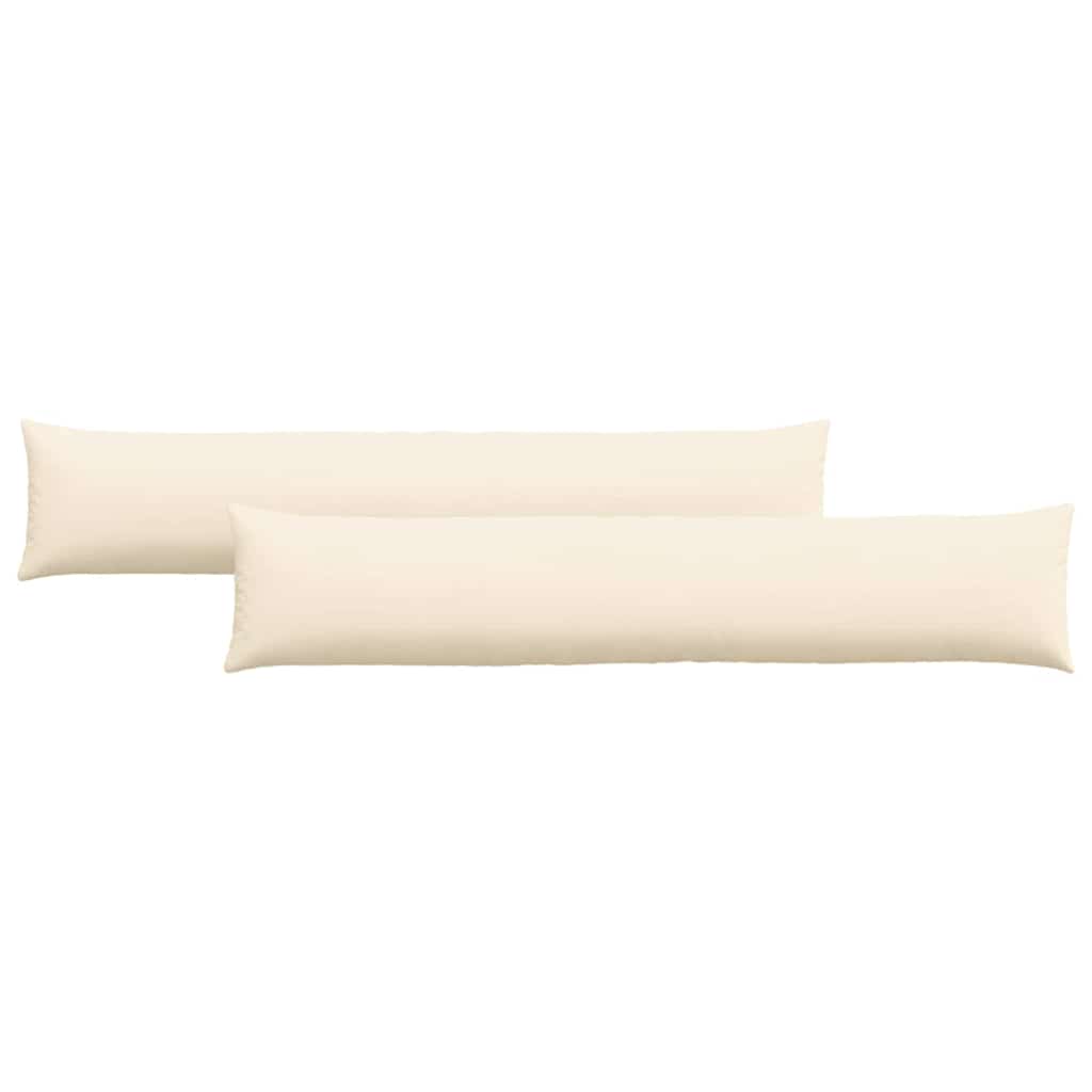 vidaXL Poduszki na sofę 2 pcs Kremowy 200 x 40 cm Tkanina sztruksowa