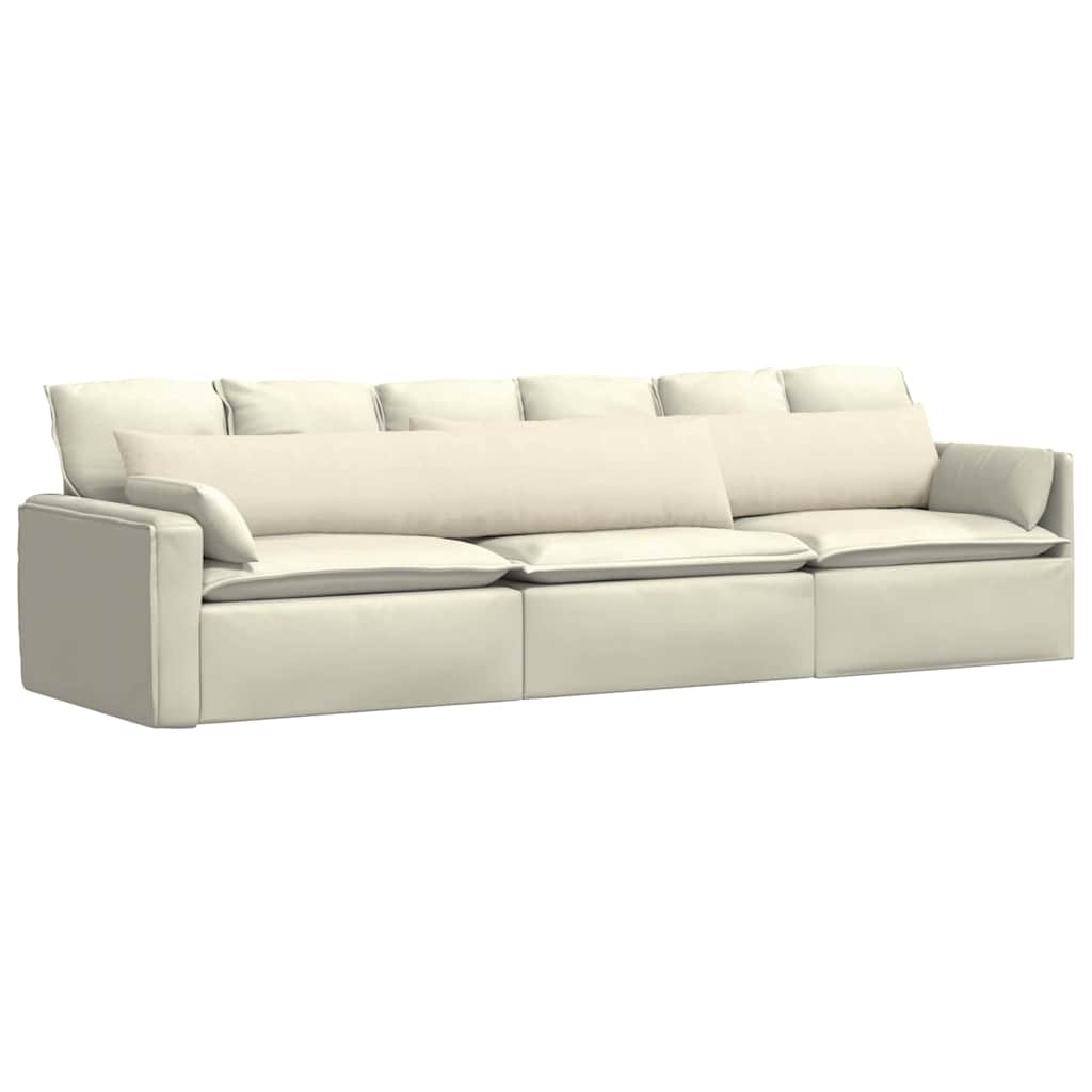 vidaXL Poduszki na sofę 2 pcs Kremowy 200 x 40 cm Tkanina sztruksowa