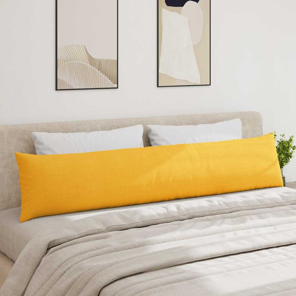 vidaXL Poduszki na sofę 2 pcs Jasnożółty 200 x 40 cm