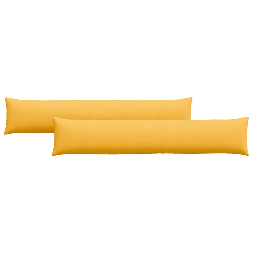 vidaXL Poduszki na sofę 2 pcs Jasnożółty 200 x 40 cm