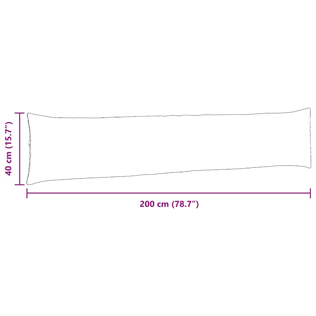 vidaXL Poduszki na sofę 2 pcs Jasnożółty 200 x 40 cm