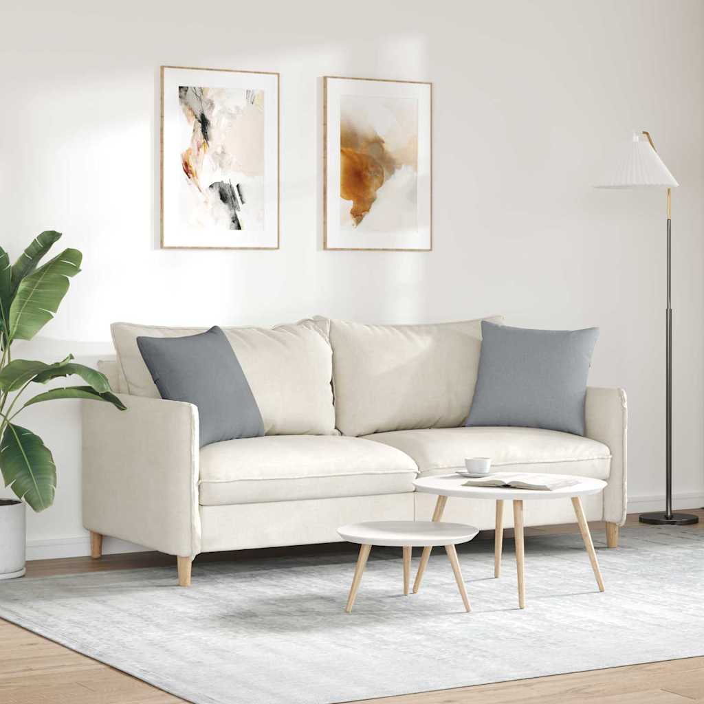 vidaXL Poduszki na sofę 2 pcs Jasnoszary 45 x 45 cm tkanina