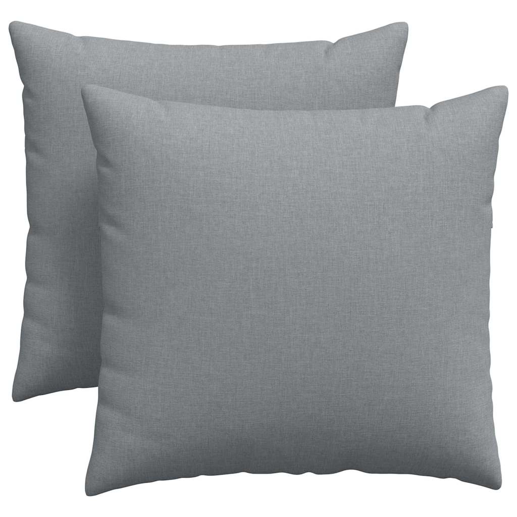 vidaXL Poduszki na sofę 2 pcs Jasnoszary 45 x 45 cm tkanina