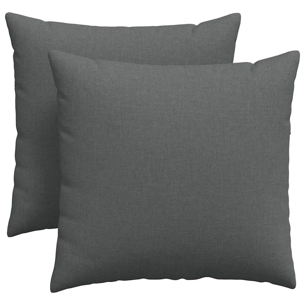vidaXL Poduszki na sofę 2 pcs Ciemnoszary 45 x 45 cm tkanina