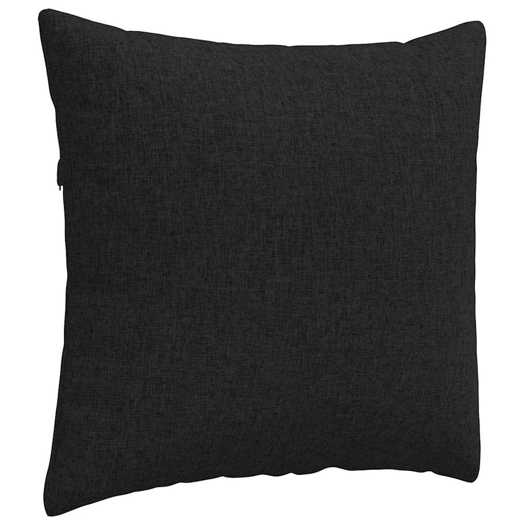 vidaXL Poduszki na sofę 2 pcs Czarny 45 x 45 cm tkanina