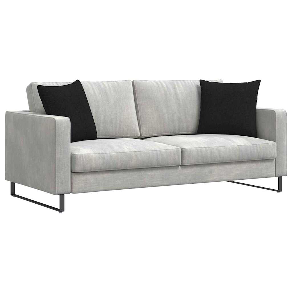 vidaXL Poduszki na sofę 2 pcs Czarny 45 x 45 cm tkanina