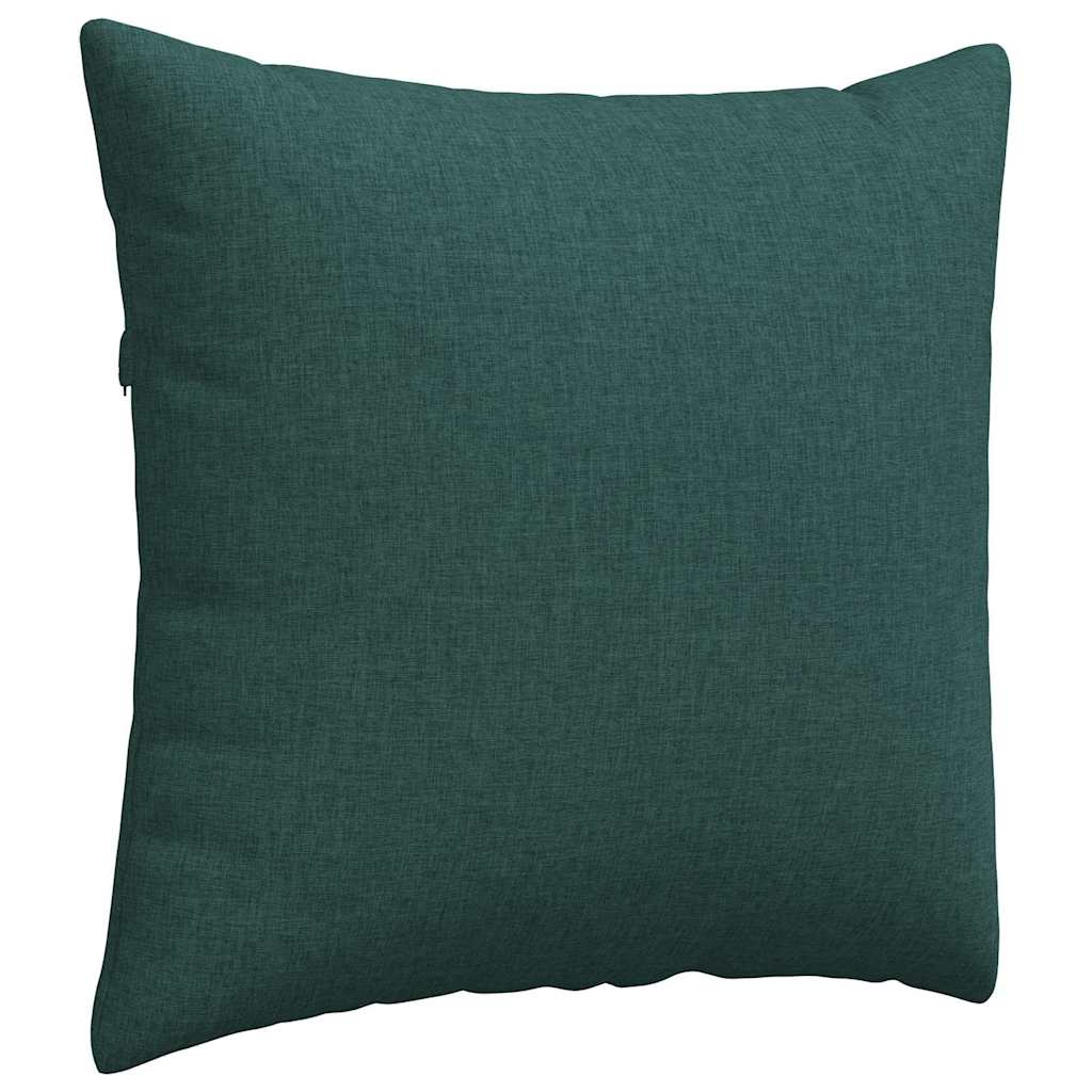 vidaXL Poduszki na sofę 2 pcs Ciemna zieleń 45 x 45 cm tkanina