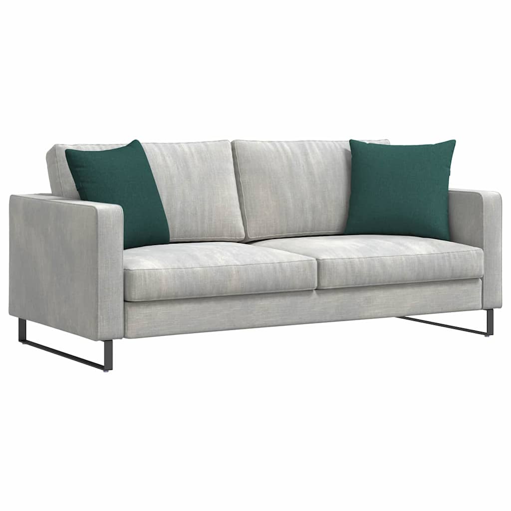 vidaXL Poduszki na sofę 2 pcs Ciemna zieleń 45 x 45 cm tkanina