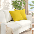 vidaXL Poduszki na sofę 2 pcs Jasnożółty 45 x 45 cm tkanina